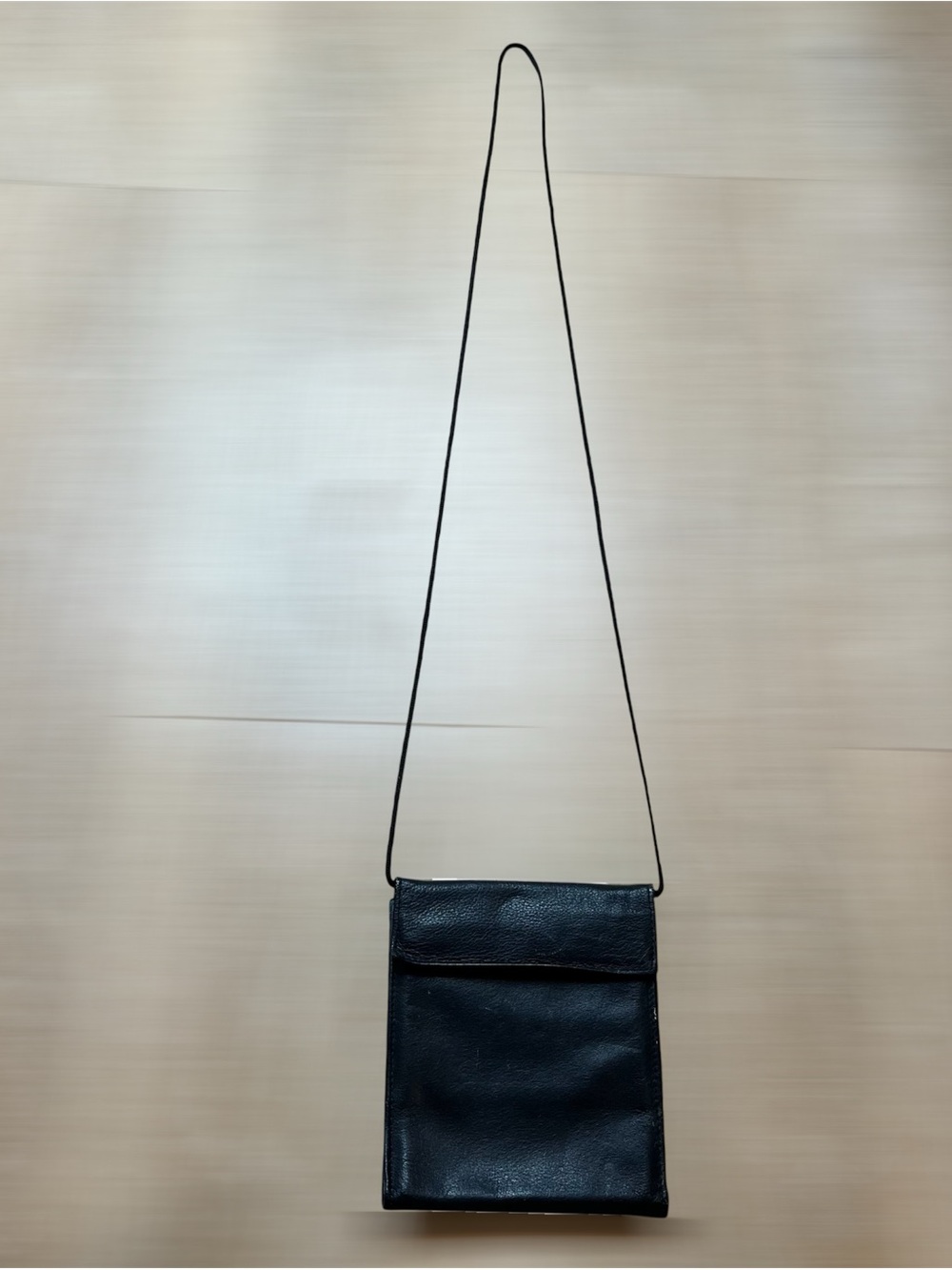 J.P. Ourse & Cie Black Genuine Cowhide Leather Crossbody Bag